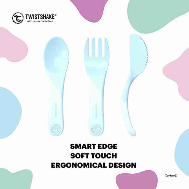 Twistshake 3x σετ Κουταλάκια 6+m Μπλέ