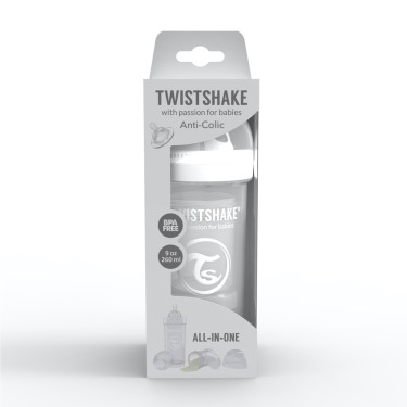 Twistshake Μπιμπερό Κατά των Κολικών Γκρι 260ml