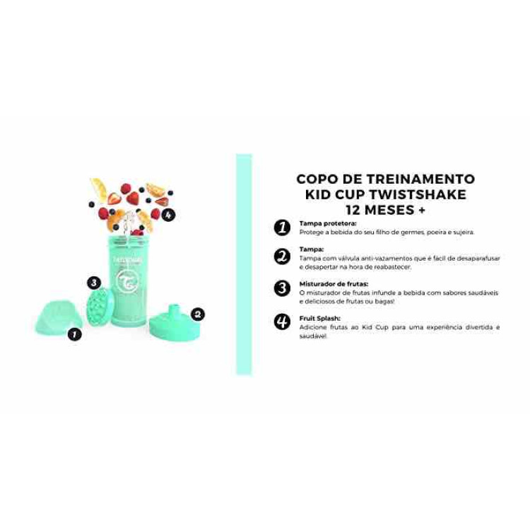 Twistshake Κύπελλο Μίξερ Φρούτων Kid Cup 360ml 12+ m Μωβ