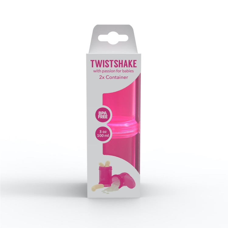 Twistshake Container 2x 100ml Pink