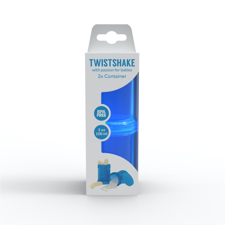 Twistshake Δοχείο Αποθήκευσης 2x 100ml Μπλέ
