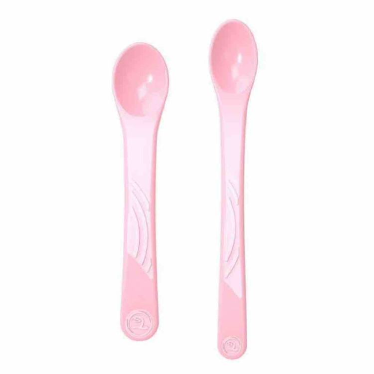 Twistshake 2x feeding spoon set 4+m pastel Peach