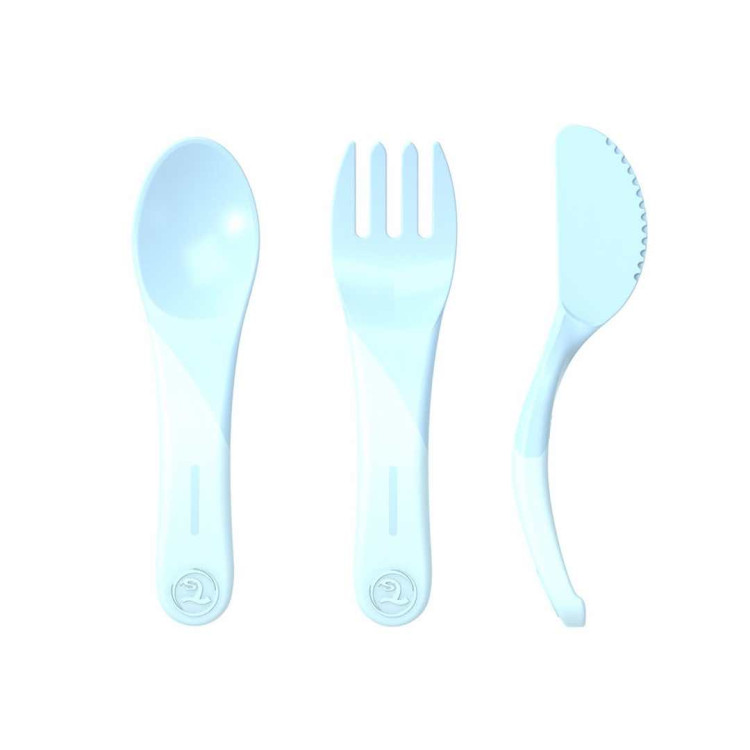 Twistshake Learn Cutlery 6+m Pastel Blue