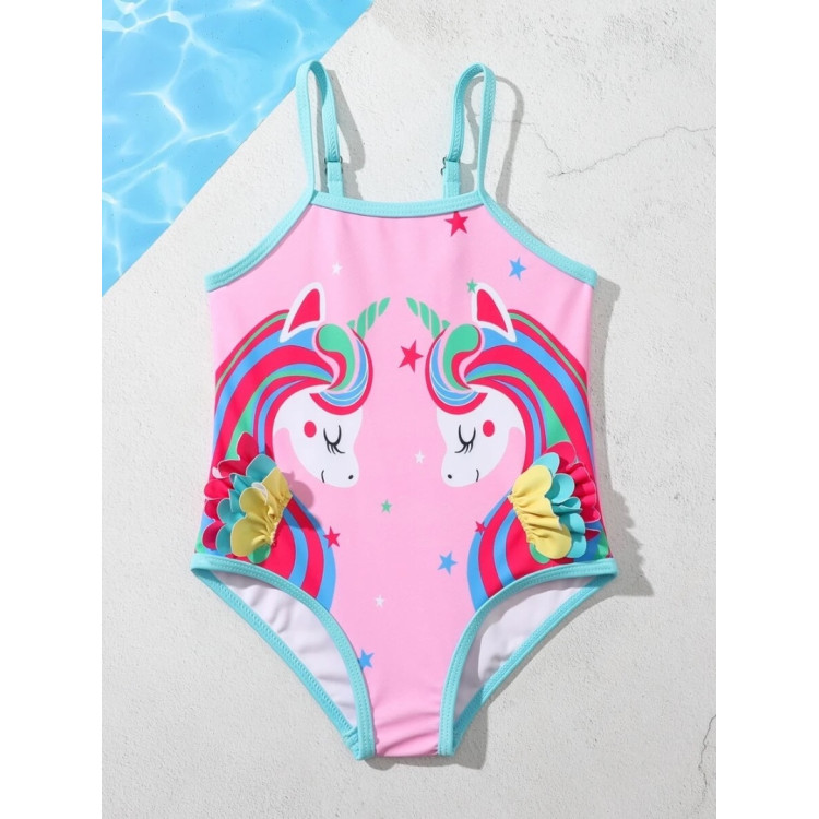 Παιδικό μαγιό Unicorn - Ροζ