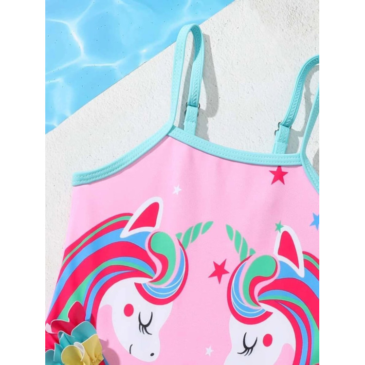 Παιδικό μαγιό Unicorn - Ροζ