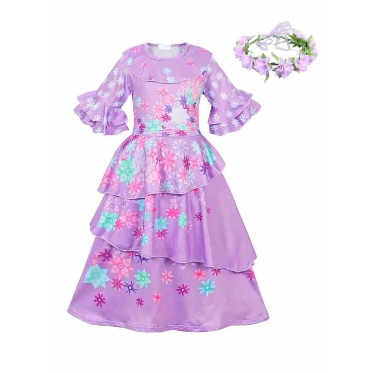 Παιδική στολή πριγκίπισσα των λουλουδιών με κορδέλα για τα μαλλία