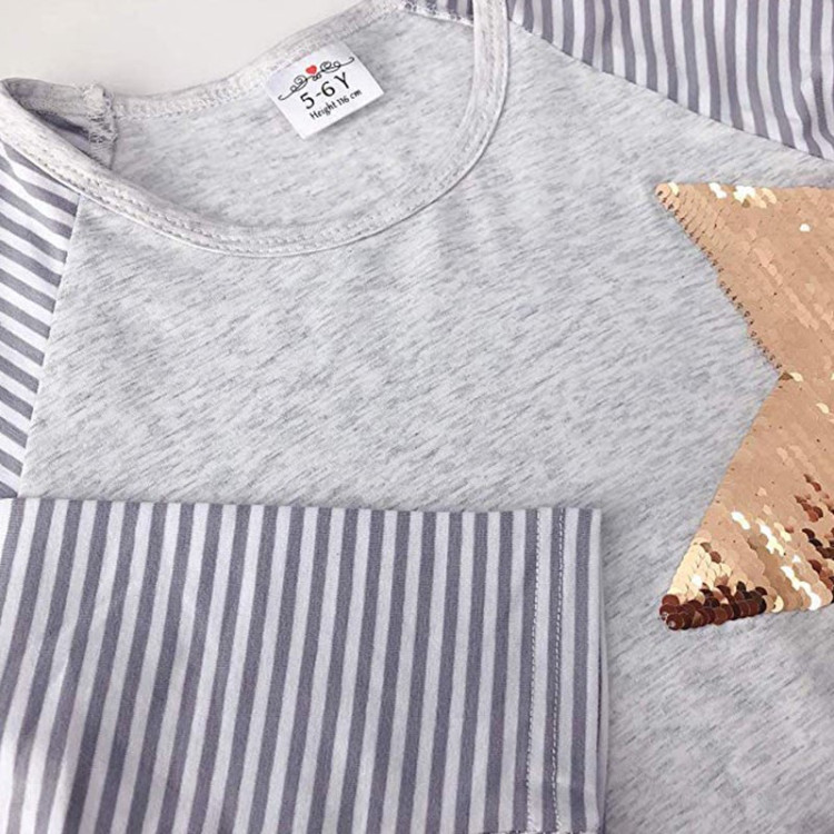 Γκρι Αστεράκια Παιδικό Φορεματάκι