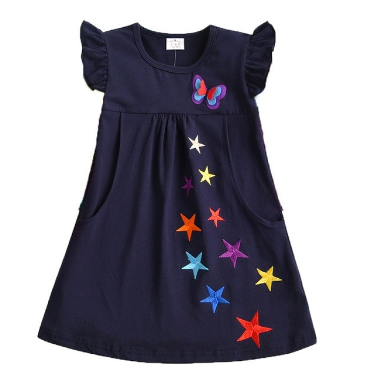 Παιδικό Φορεματάκι Καθημερινό Μπλε Πεταλουδίτσα