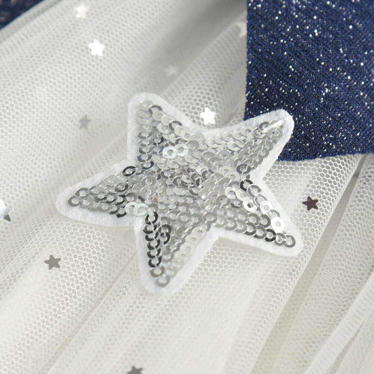 Παιδικό Φορεματάκι Καθημερινό Μπλε- Γκρι αστέρι Παιδικό Φορεματάκι Καθημερινό Μπλε- Γκρι αστέρι