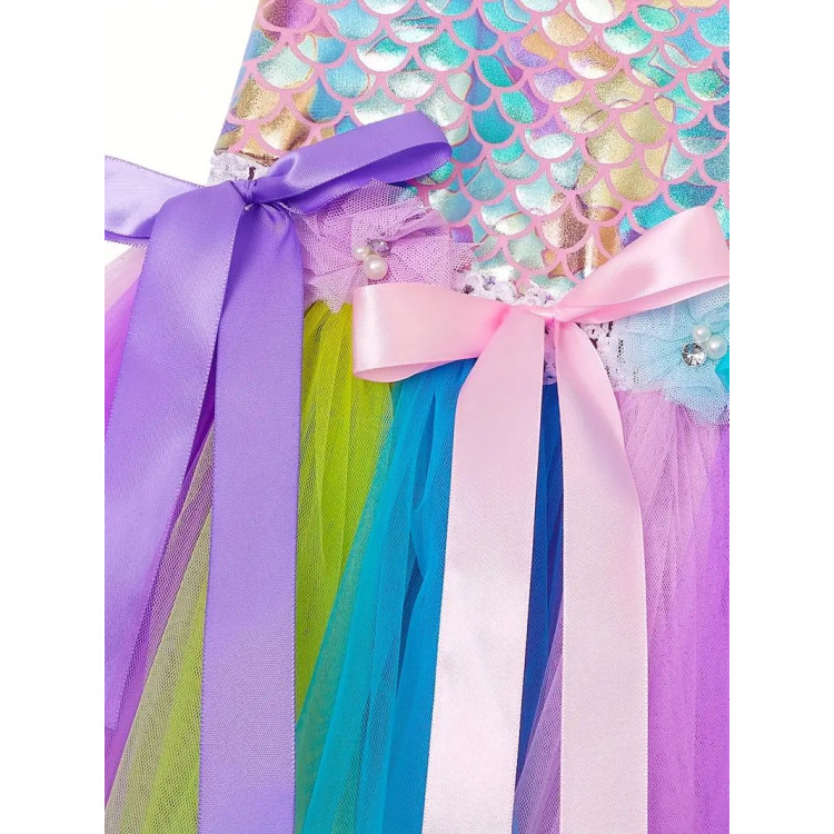 Παιδική στολή με κορδέλα για τα μαλλιά γοργόνα