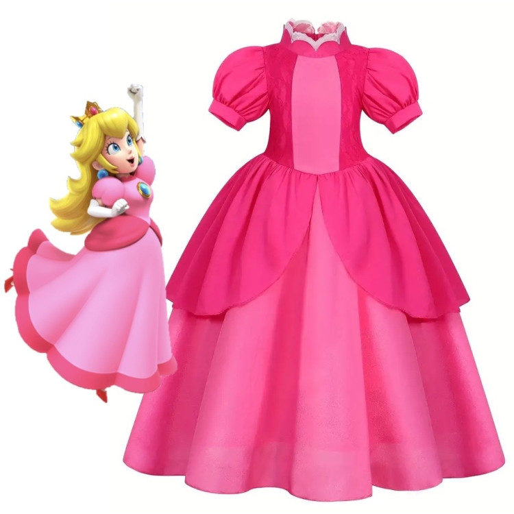 Παιδική στολή Πριγκίπισσα Peach - Ροζ