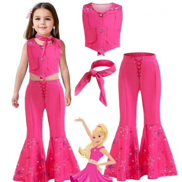 Παιδική στολή Barbie - Ροζ