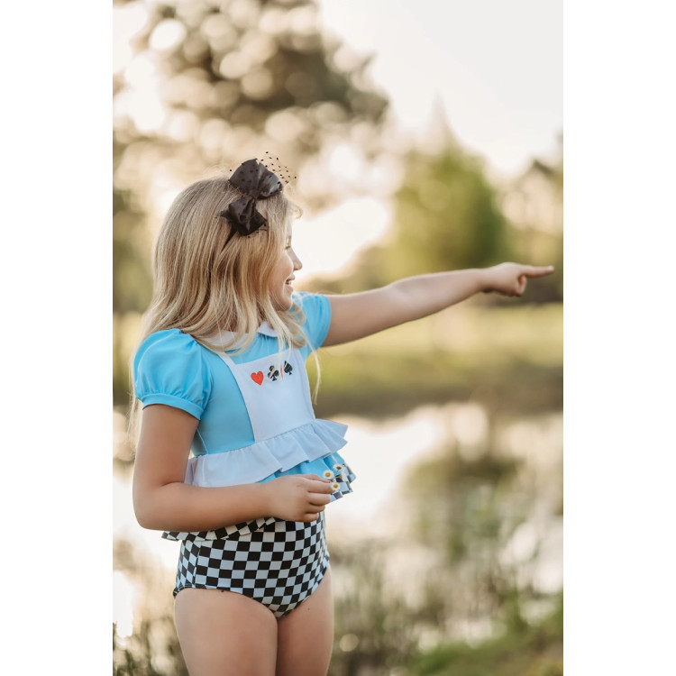 Πριγκίπισσα Alice in Wonderland παιδικό μαγιό - Γαλάζιο