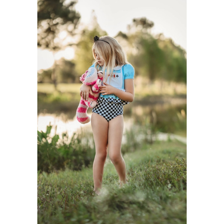 Πριγκίπισσα Alice in Wonderland παιδικό μαγιό - Γαλάζιο