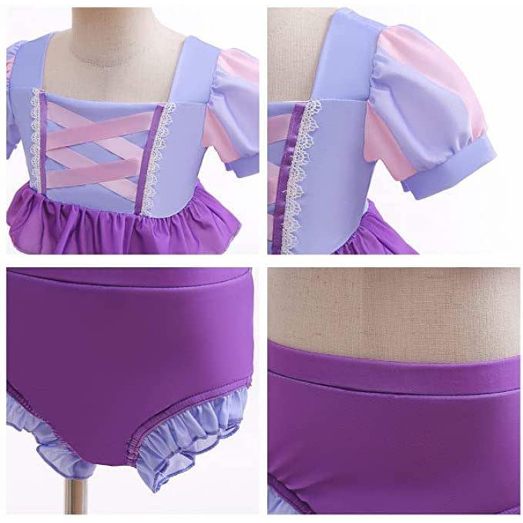 Παιδικό  μαγιό Πριγκίπισσα Ραπουνζέλ  - Μοβ