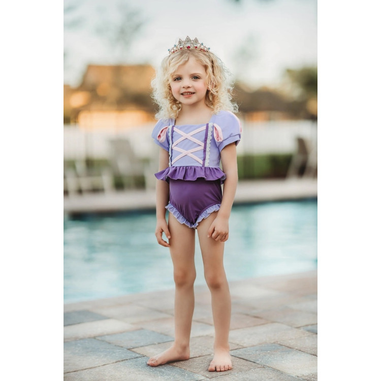 Παιδικό  μαγιό Πριγκίπισσα Ραπουνζέλ  - Μοβ